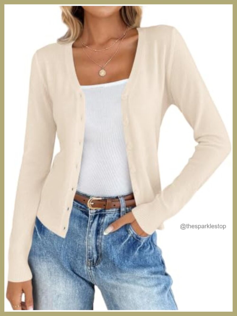 Lightweight Button Up Cardigan V Neck Ribbed Knit Long Sleeve Women's Sweater